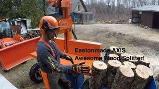 552 Eastonmade AXIS Log Splitter. Back To The Log Pile. First Firewood of the Year. Kubota LX2610