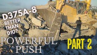 Amazing Machines Working at Another Level Komatsu D375A-8 Dozer Pushing Large Rocks Over the Cliff