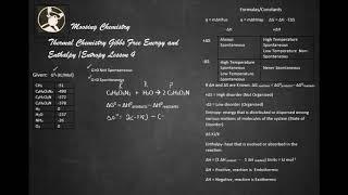 Thermal Chemistry Gibbs Free Energy Enthalpy/Entropy L4