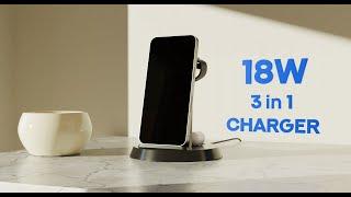 3 in 1 Charger for iPhone, Apple Watch, and AirPods - Product Animation