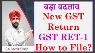 New GST Return RET 1 I How to file on GST Portal I CA Satbir Singh