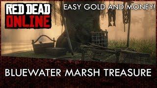 Red Dead Online Bluewater Marsh Treasure Map Location Guide (Easy Gold and Money!)