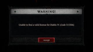 Diablo 4 Invalid License Error.... Life is good! 