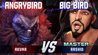 SF6 ▰ ANGRYBIRD (Akuma) vs BIG BIRD (Rashid) ▰ High Level Gameplay