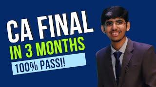 How to clear Final CA in 3 months? Full Strategy discussion by CA Harshit Madhani