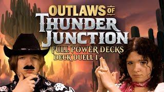 MTG Outlaws of Thunder Junction Full Power Deck Duell 1 | Magic the Gathering deutsch | Trader 2024