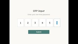 OTP Screen using HTML CSS and JavaScript | MERN Full Stack Course in Tamil