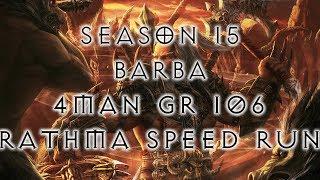 Diablo III Season 15 - WizuRaiTV Paragon 1900 - Normal 106s Speed Rath Run(Barba)