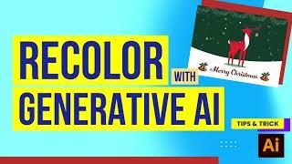 How to RECOLOR with Generative AI in Illustrator? #illustrator #illustratortutorial #graphicdesign