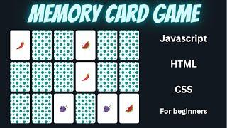 Build Your Own Memory Card Game with HTML, CSS, and JavaScript - Beginner-Friendly Tutorial