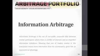 Information Arbitrage & Insider Trading | ArbitragePortfolio.com