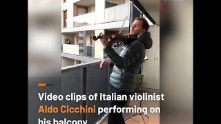 Chinese Musicians "Cloud Perform" with Italian violinist Aldo Cicchini