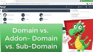 What is Difference Between Domain vs Subdomain vs Addon domain? CPanel Tutorial
