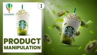 Starbucks Product Manipulation in coreldraw | advertising poster design | coreldraw tutorial