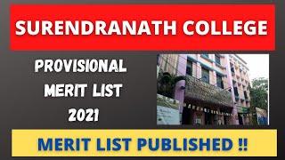 Surendranath College Provisional Merit List Published | Surendranath College Admission 2021