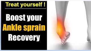 Easy ankle sprain exercises and ankle pain relief massage