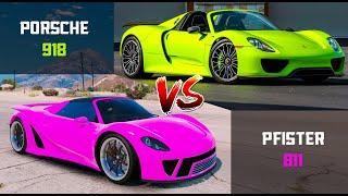 GTA V Cars vs Real Life Cars | Porsche 918 vs Pfister 811 (WHICH IS BEST?)