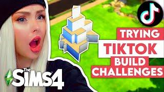 I Tried VIRAL Sims 4 Build Challenges From TIKTOK // Sims 4 House Building Challenges