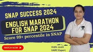 SNAP Success 2024 - English Marathon for SNAP 3 | Important for SNAP 2024 | English Replica