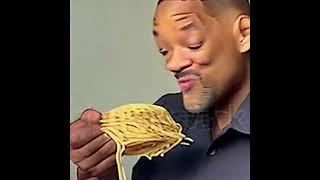 AI Will Smith eating Spaghetti and Meatballs