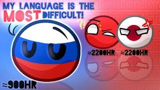 COUNTRIES WITH THE HARDEST LANGUAGES《Countryballs Animation》