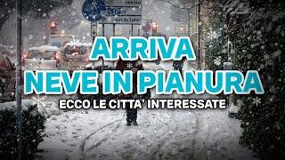 ▶ METEO- NEVE ALLE PORTE DELLA PIANURA E ANCHE ABBONDANTE, ECCO LE CITTÀ CHE POTREBBERO VEDERLA!