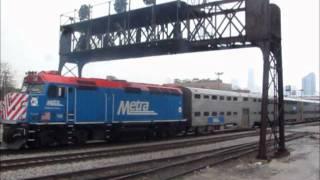 Amtrak Heritage Unit, Metra, NS & ADM Switcher at Racine Ave, Chicago