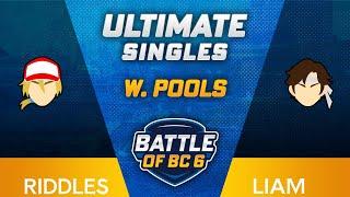 Riddles (Terry, Kazuya) vs Liam (Richter) - Ultimate Singles Winners Pools - Battle of BC 6