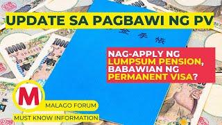 Pension lumpsum application, maaaring gawing condition sa Pagbawi ng PV