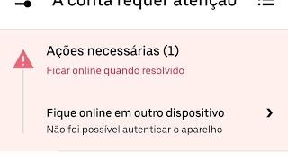 Solução/Resposta de Uber Sobre o Erro Autenticar o dispositivo