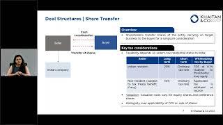 Key Tax issues in M&A transactions for Sellers