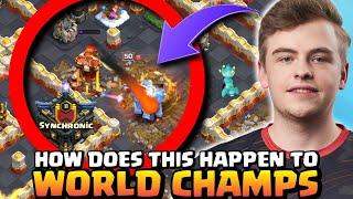 Royal Champion IGNORES CC TROOPS vs World Champs CRAZY SITUATION (Clash of Clans)