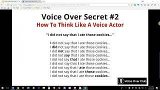 Interpreting a Voice Over Script with Inflections (Exercise)