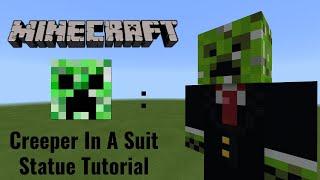 Minecraft | How To Make a Versa Statue (Creeper In A Suit)