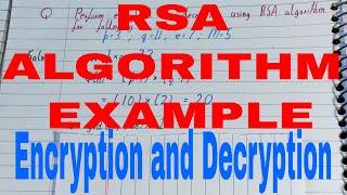 RSA algorithm example|rsa algorithm encryption and decryption example|rsa example|rsa algorithm