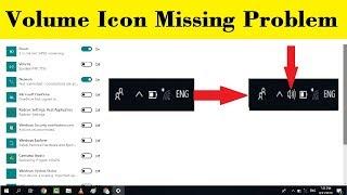 How To Fix Volume Icon Missing Problem In Windows 10