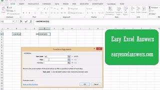 Workday Function to determine the number of working days in Excel