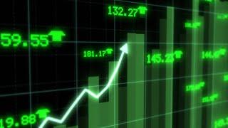 Rising Stock Market Chart Arrow Rallying Growth Recovery Concept 4K Background VJ Video Effect