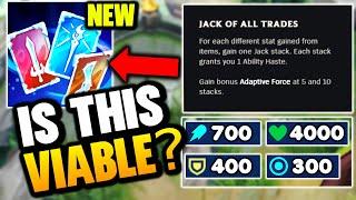 THERE'S A BRAND NEW RUNE THAT REWARDS WEIRD BUILDS! (JACK OF ALL TRADES)
