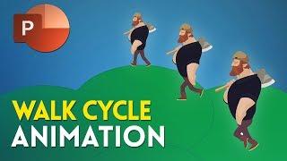 Walk Cycle in PowerPoint Tutorial - Using a JPG Character 