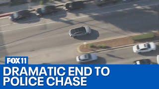 Robbery suspect leads high-speed rush hour chase across LA County