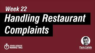 Handle Customer Complaints in a Restaurant