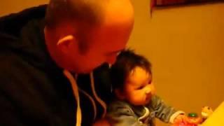 2 months baby playing piano.mp4