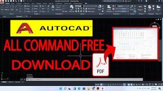 HOW TO DOWNLOAD FREE ALL AUTOCAD COMMANDS PDF | AutoCAD Commands List PDF.