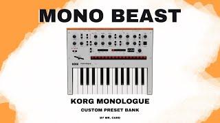 Korg Monologue - Mono Beast [SOUNDSET] • Custom Presets