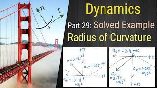 Part 29 - Solved Example - Normal & Tangential Coordinates - Radius of Curvature