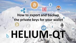 How to Export and backup Helium wallet private keys