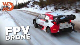 FPV Drone Toyota Rally1 Test Action [4K] WRC Rally Sweden 2023