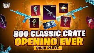 "800" Classic Crates Opening| Enigmatic Hunter Set Opening | M416 Glacier Opening |PUBG Mobile