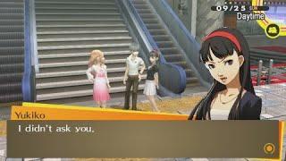 Persona 4 Golden: Yukiko Runs Ai Away.